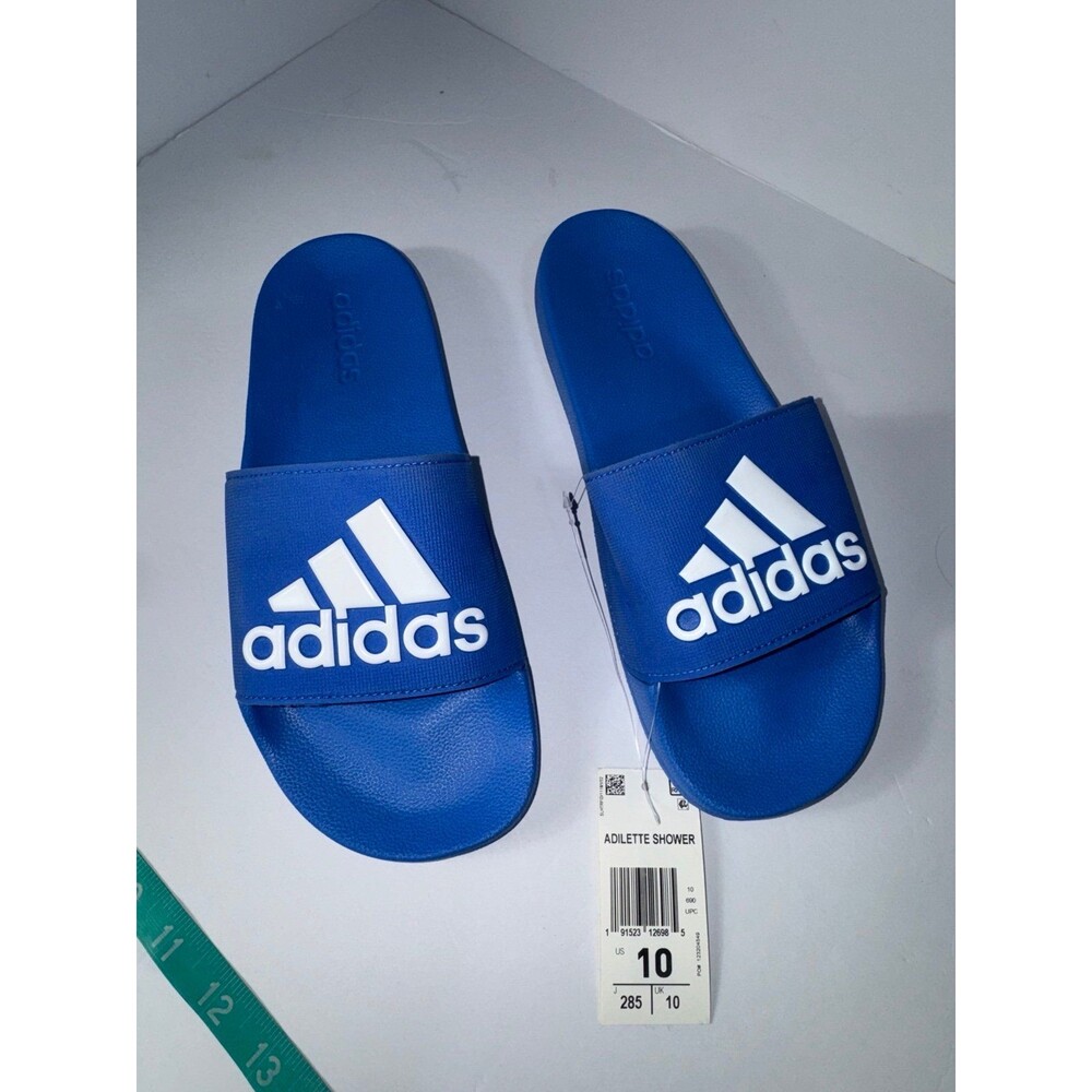 Adidas Adilette Shower Slides Unisex Men’s Size 10 Blue NEW B31